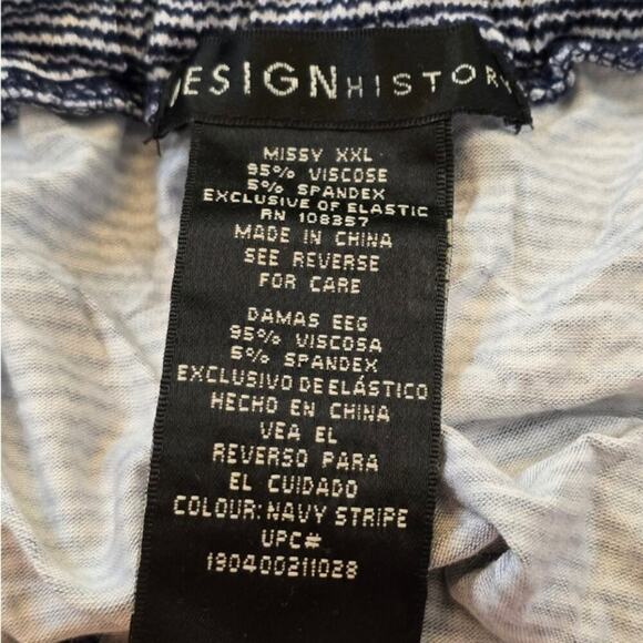 Striped Maxi Skirt Blue Gray‎ Pink Drawstring Waist Casual Comfortable Everyday - Picture 4 of 7